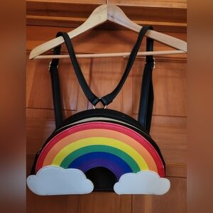 Hot Topic Rainbow Clouds Mini Backpack